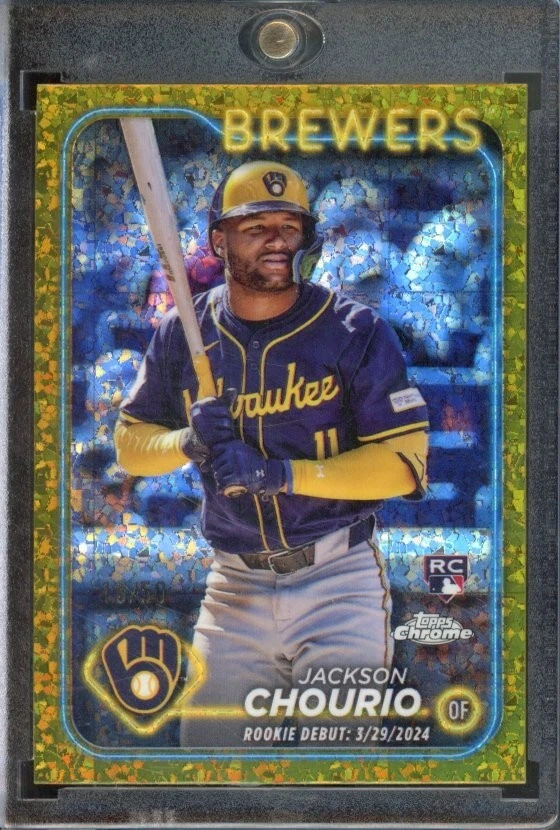 2024 Topps Chrome Update JACKSON CHOURIO RC #USC30 Rookie Gold Mini Diamond /50