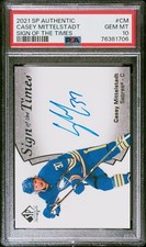 2021-22 SP Authentic Casey Mittelstadt Sign of the Times Auto PSA 10 Sabres