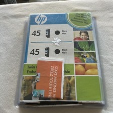 Genuine HP 45 Black Ink Twin Value Pack Print Cartridges EXP 08/2009 NEW