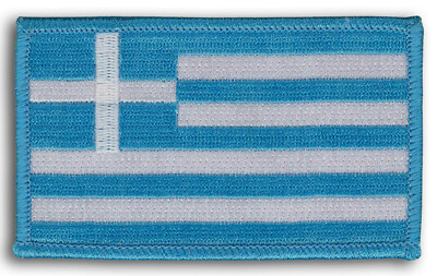 Greece Flag Patch 3 1/2'' x 2'' New