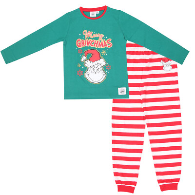 Christmas Pyjamas Boys Grinch Pajamas Grinch Pyjamas Tesco