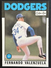 1986 O-Pee-Chee Fernando Valenzuela #178 Los Angeles Dodgers