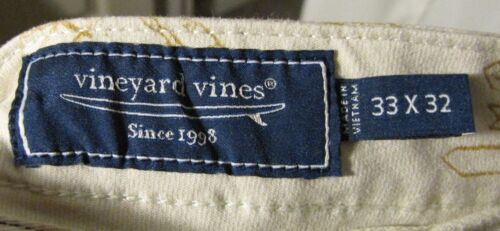 Vineyard Vines 33x32 Khaki Hose Zigarre Palme Marlin Print - Bild 3 von 3