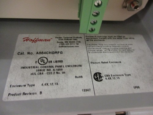 *NUEVO* GABINETE DE INTERFAZ DE VIBRACIÓN HOFFMAN IMI DIVISION HE0005 A864CHQRFG - Imagen 6 de 7
