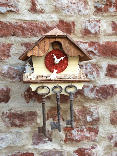 Porta presine, portachiavi da parete, appendino in legno, orologio in legno - Foto 6 di 6