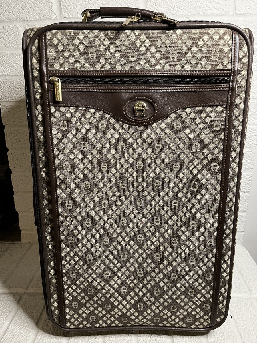 Vintage Etienne Aigner Brown/Gray Canvas Monogram 1 Piece Vintage Etienne Aigner Brown/Gray Canvas Monogram 1 Piece