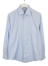 SUITSUPPLY Try On Slim Fit Formal Shirt Men's 42 / 16 1/2 Spread Collar Blue