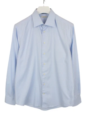 Suitsupply Try On Slim Fit Chemise Habillée Homme 42/16 1/2 Col Italien Bleu - Photo 1/4