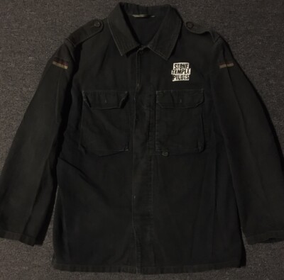 Vtg 90s Stone Temple Pilots Army Jacket Shirt XL Helter Skelter 