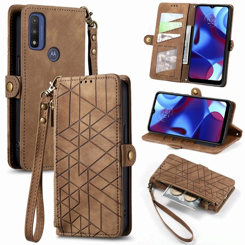 For Motorola Moto G 5G G Stylus Edge 2023 Zipper Leather Wallet Phone Case Cover - Picture 6 of 50