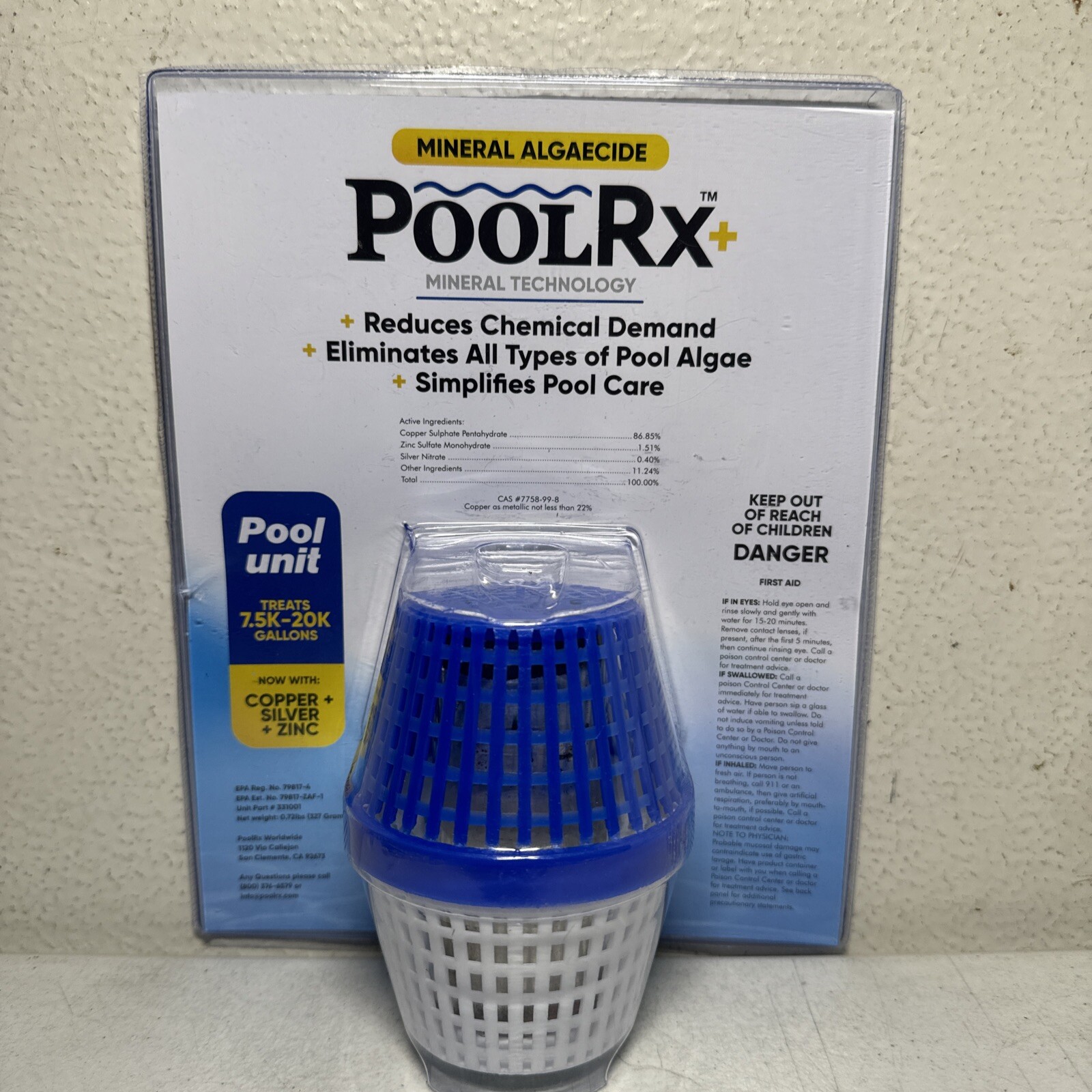 PoolRx Mineral ALGAECIDE Swimming Pool Water ALGAE KILLER Treats 20K