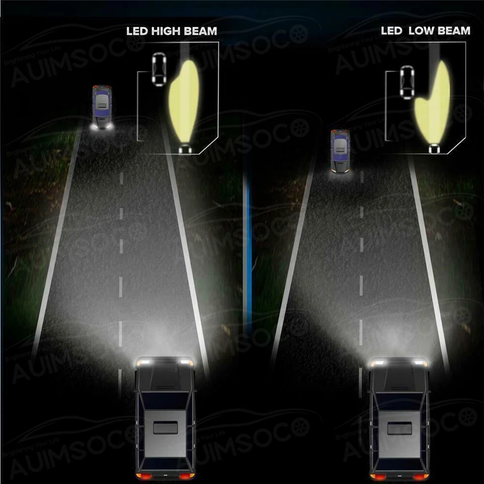 For Chevy C1500 2500 3500 1990-98 6000K LED Headlight Bulbs High Low Beam Combo - Image 4 of 4