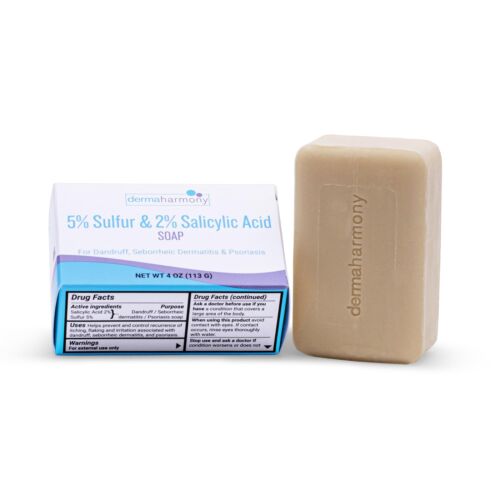 Dermaharmony 5% Sulfur 2% Salicylic Acid Bar Soap 4 oz – Crafted for those wi...
