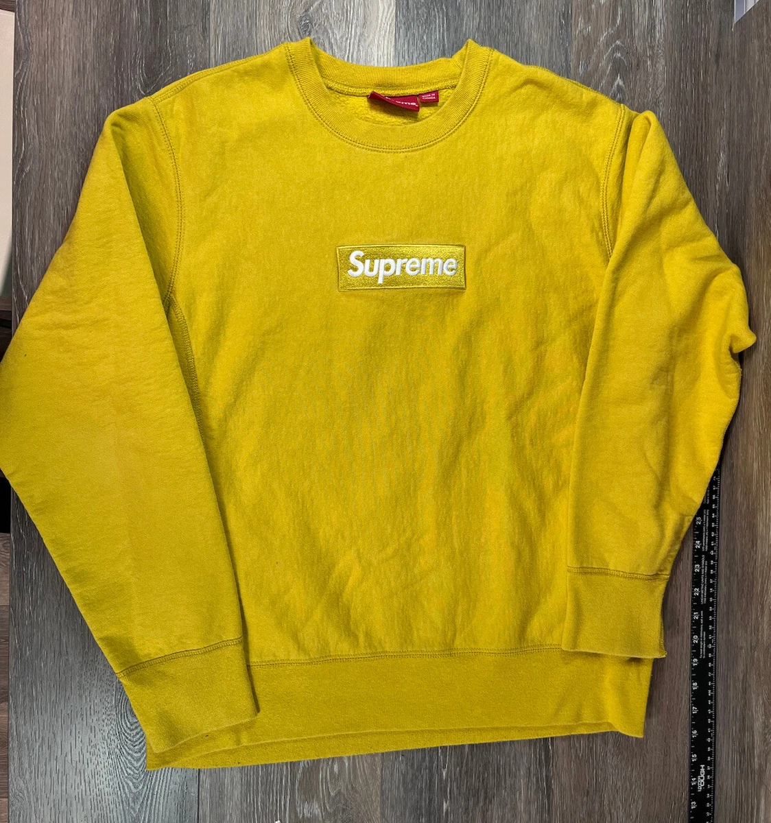 Yellow supreme 2025 box logo