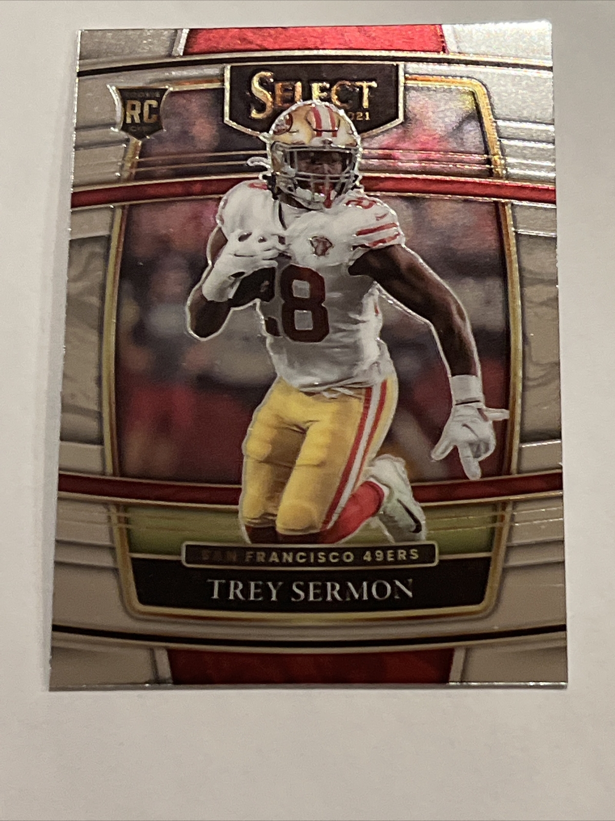 2021 Panini Select Trey Sermon Concourse Rookie Card RC #68 49ers
