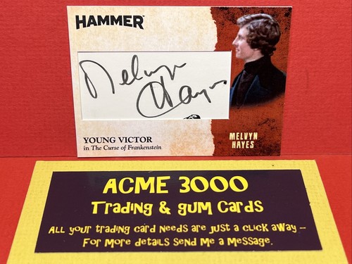 HAMMER Platinum Collection 4 Curse of Frankenstein MELVIN HAYES Cut Autograph - Afbeelding 1 van 2