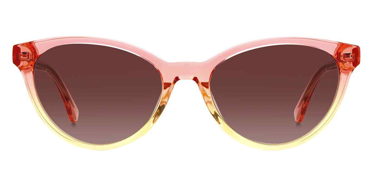 Kate Spade ADELINE/G/S Women Sunglasses Pink Shaded Yellow Frame Brown