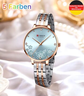 Curren 9068 Modische Damen Quarzuhr Fashion Strass Gliederarmband Elegant Frauen