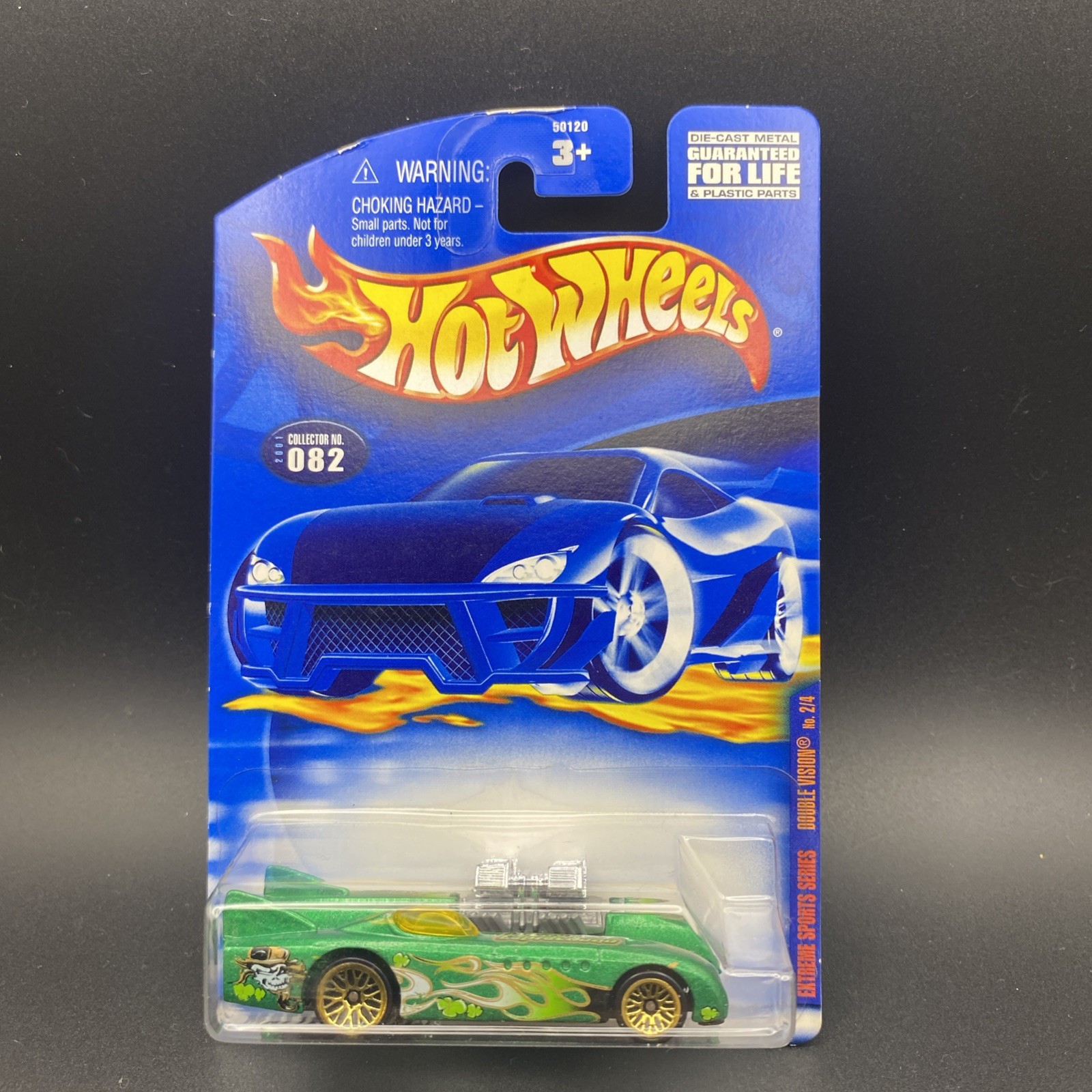 Hot Wheels Double Vision #082 Extreme Sports Series 2/4 Green Die-Cast Car 2001