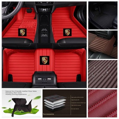 Für Porsche Fußmatten Koffermatte Auto Matte Neu Wasserdicht Rutschschutz PU 3D