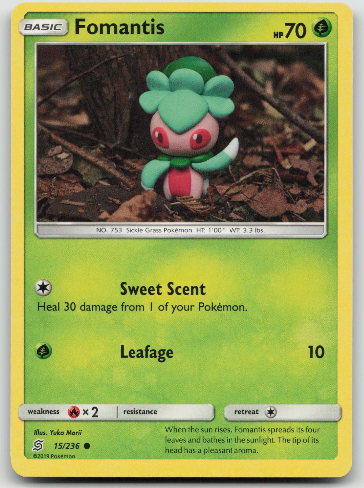 Fomantis 15/236 Common Unified Minds Pokemon Near Mint