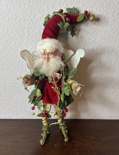 Mark Roberts Christmas Poseable Santa Fairy Elf Holly Jacket Doll - 9” No Box