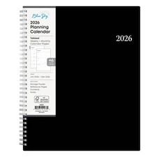 Blue Sky 2026 Weekly and Monthly Planner Calendar Includes January 2026 - Dec...