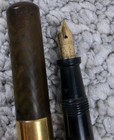 Vintage Latremore Autopen Warranted 14K Gold Nib Brown 4 1/2" Fountain Pen As Is — photo 4
