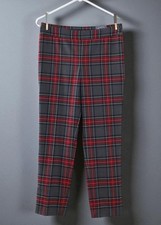 TALBOTS NWT $119 Plaid Wool Slim Ankle Slim Leg Dress Pants Size 4 Petite