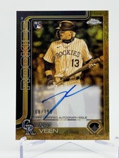 2025 Topps Chrome Gilded Collection Zac Veen Auto RC /199