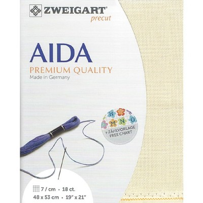 AIDA Zweigart Precute 18 ct. Fein-Aida 3793 color 770 platinum, fabric for cross