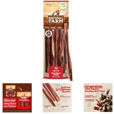 Bully Sticks 12 Pack 10-Inch Natural Beef For Puppies Senior Dogs Grain-Free