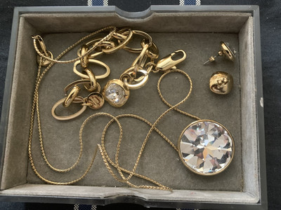 Dyrberg Kern  Set - NECKLACE, BRACELET, EARRINGS  with  Swarovski Crystal 