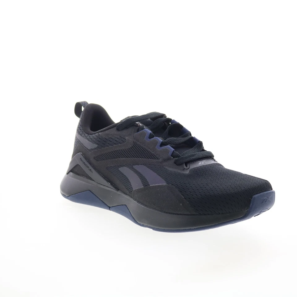 Reebok Nanoflex TR 2 Mens Black Mesh Lace Up Athletic Cross Training Shoes - Image 2 of 4