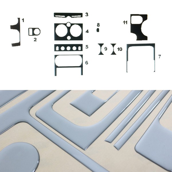 Innenraum Dekor Cockpit FüR Citroen Berlingo 2003-2008 Aluminium Optik 11Tlg-image