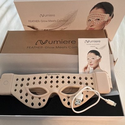Lumiere FEATHER-Glow Eye Mask Beige USB Rechargeable Under Upper Eye
