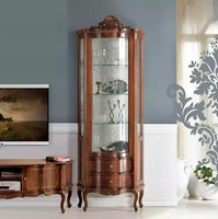 LuxuriöSe Hochwertige Vitrine Aus Braunem Holz Klassische MöBel