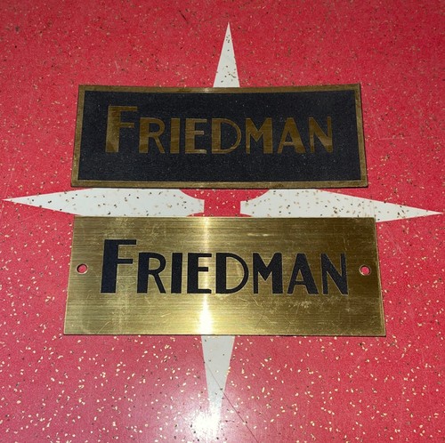 2 Friedman Amplifier Name Plates - Guitar Amp Logos | eBay