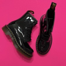 Botas de combate Dr. Martens 1460 clásicas charol negras para mujer talla 5 nuevas