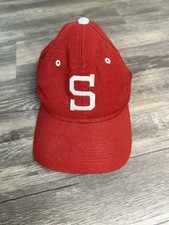 Vintage Stanford Cardinal Snapback Hat Red White Block S Logo Cap Made in USA