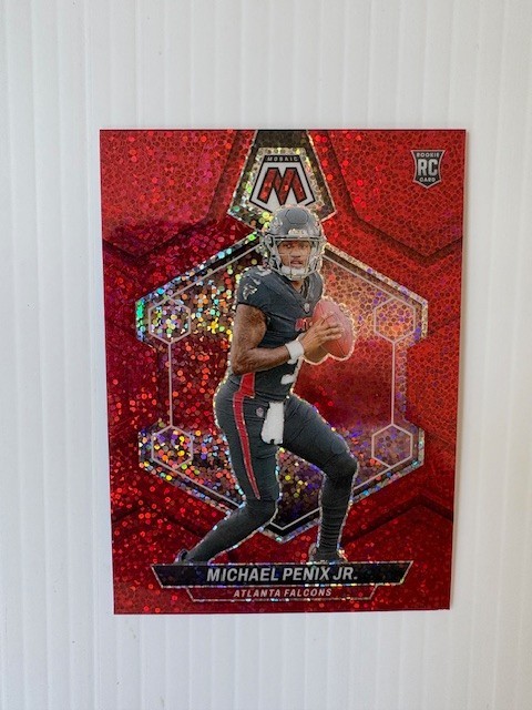 2024 Panini Mosaic - Rookies Michael Penix Jr. #308 Red Sparkle Prizm (RC)