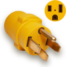 NEMA 14-50P to 6-50R Welder Adaper Plug, 50Amp 240V 4 Prong to 3 Prong Generator