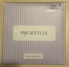 C1044 “Sketchin's” Close To My Heart My Acrylix Stamp Set Baby Rattle Diaper Pin