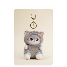 Mofusand Cute Costumed Raccoon Squirrel Small Plush Doll Keychain Bag Charm