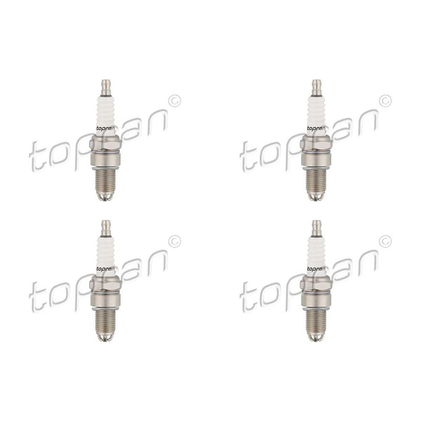 4X Topran ZÜNdkerzen 107 123 Passend FüR 4-ZYLINDER Audi 100 80 Seat Toledo VW-image