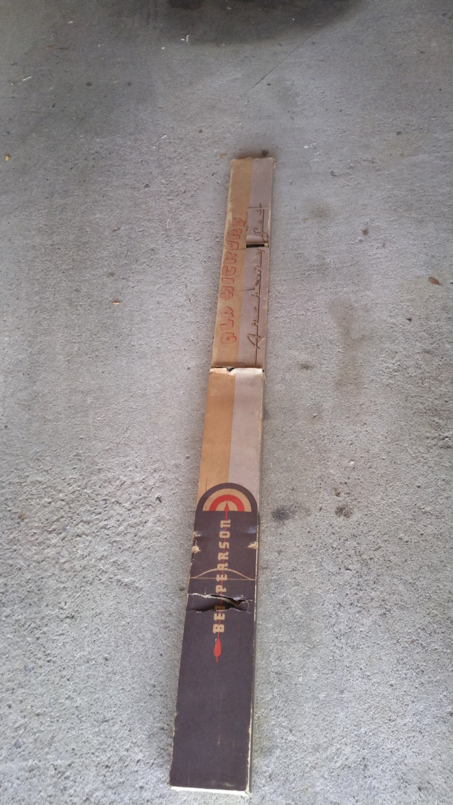 NIB 1946 Vtg Ben Pearson 60" Youth Bow+Arrow Old Hickory UNUSED Set n Toy