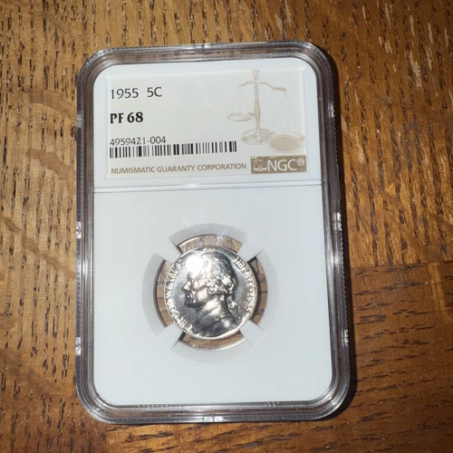 1955 Proof Jefferson Nickel    NGC PF 68   