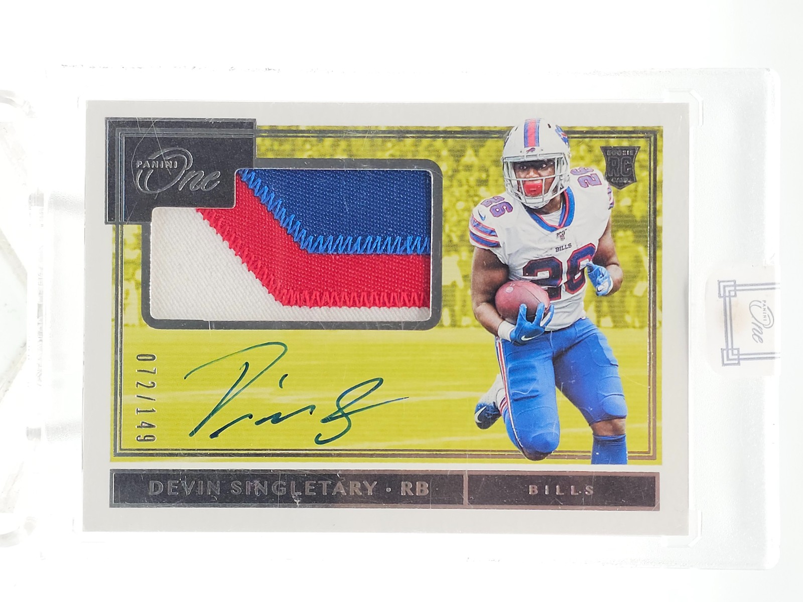 Devin Singletary Panini One #28 Patch Autograph