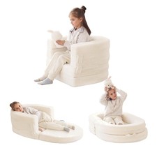 Welnow Travel Toddler Bed, 3-in-1 Convertible Toddler Portable Floor Beds, Kids