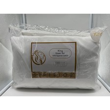 Superior King Sheet Set 1000 Thread Count 100 Egyptian Cotton White New